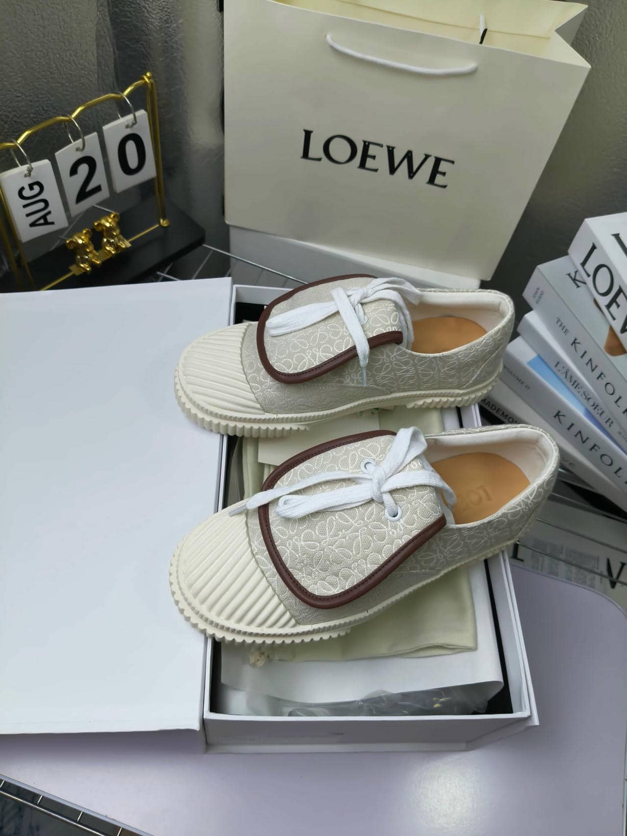 LOEWE canvas sneakers-6